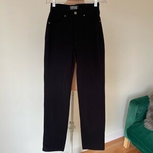 Versace Jeans Couture Y2K Vintage High Waisted Black Straight Leg Pants EUC 26